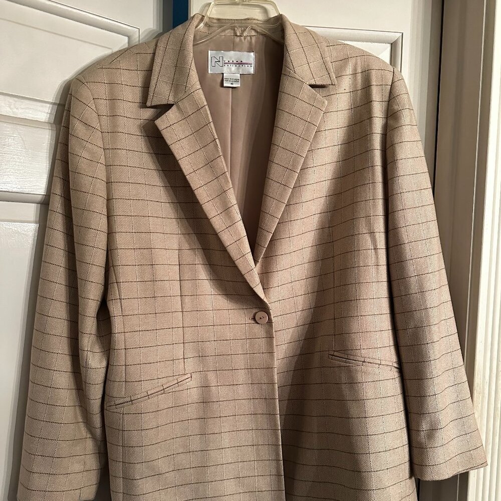 Cream Suit Jacket and Skirt